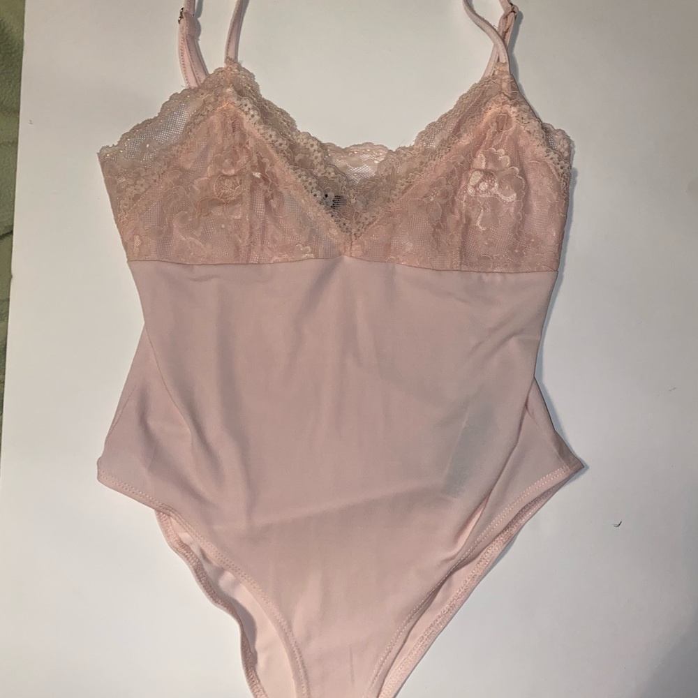 Pink Lace Bodysuit